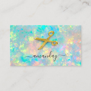 Hairdresser Stylist Gold Scissors Optioneel Visitekaartje