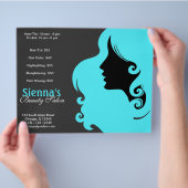 Hairdresser (Turquoise) Flyer (Hand)
