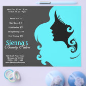 Hairdresser (Turquoise) Flyer (Enkel)