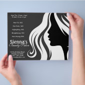 Hairdresser (wit) flyer (Hand)