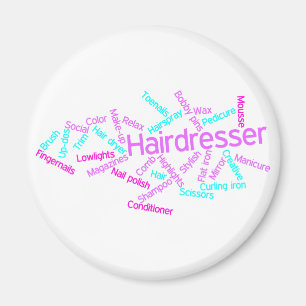 Hairdresser Word Cloud Magnet Magneet