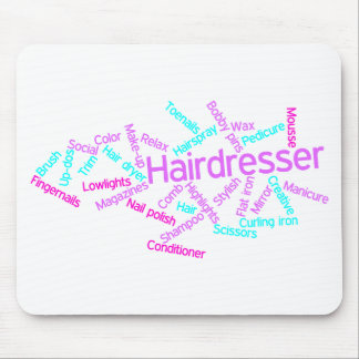 Hairdresser Word Cloud Mousepad Muismat