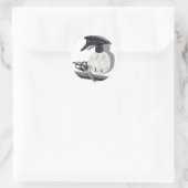 HairdresserItems060910Schaduwen Ronde Sticker (Tas)