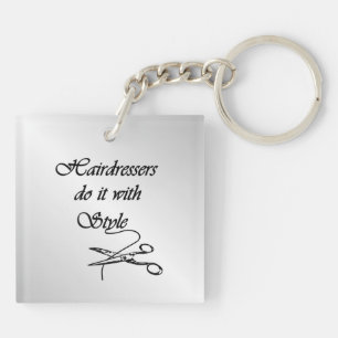 Hairdressers doen het met stijl sleutelhanger