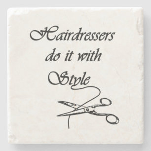 Hairdressers doen het met stijl stenen onderzetter