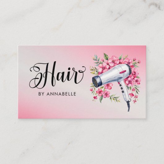 Hairstyliste Aquarelle Sèche-cheveux Certificat ca (Devant)