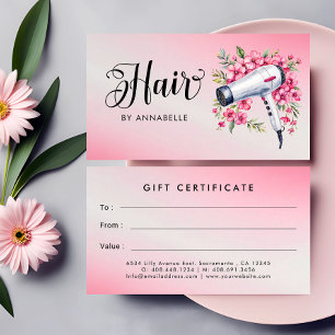 Hairstyliste Aquarelle Sèche-cheveux Certificat ca