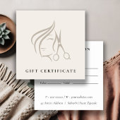 Hairstyliste Certificat cadeau ciseau cheveux ivoi