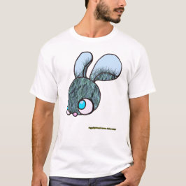 Hairy Bunny op een wit T-shirt