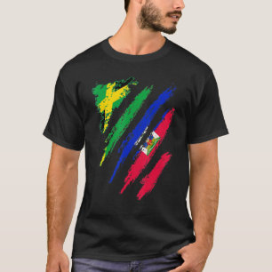Haiti Amerikaans Geteelde Vlag USA Patriot Erfgoed T-shirt