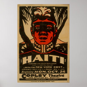 Haïti Black Napoléon Vintage 1938 WPA Poster