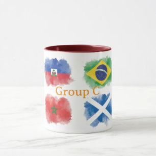 Haiti Brazilië Marokko Schotland Aquarel Vlag Mok 