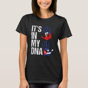 Haïti Cuba Het is in mijn Dna Haïtiaanse Cubaanse T-shirt