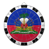 Haïti Dartboard en Haïtiaanse vlag/witspelbord Dartbord (Voorkant)