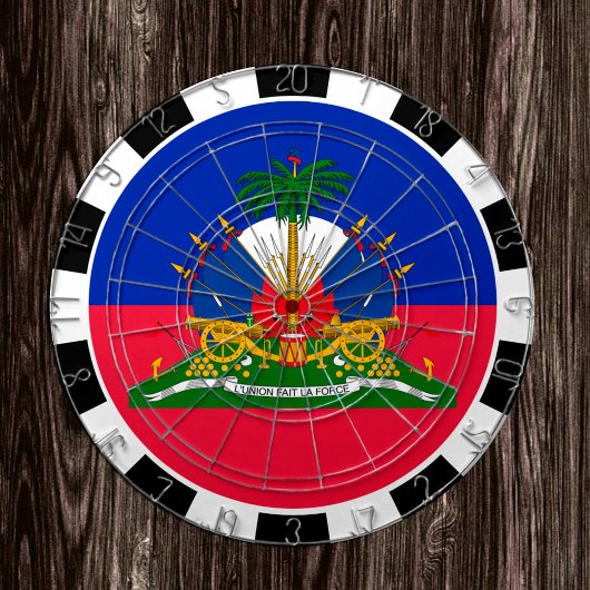 Haïti Dartboard en Haïtiaanse vlag/witspelbord Dartbord