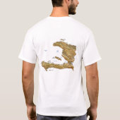 Haïti Drapeau et carte T-shirt (Dos)