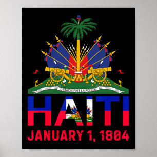 Haïti Eiland Schattige Haïti Onafhankelijkheidsdat Poster