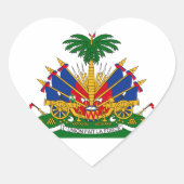 haïti - embleem hart sticker (Voorkant)