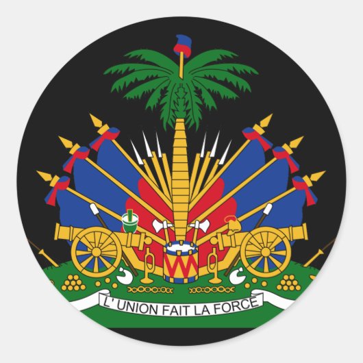haïti - embleem ronde sticker (Voorkant)