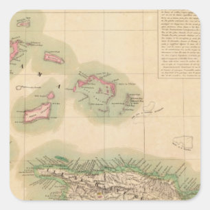 Haïti en Dominicaanse Republiek sep. 68 Vierkante Sticker