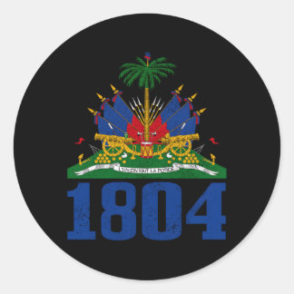 Haïti EST 1804 Pride Caribische vlag Haïtiaanse vl Ronde Sticker