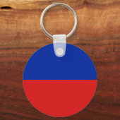 Haiti Fisheye Flag Sleutelhanger (Voorkant)