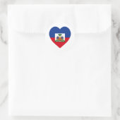 Haiti Flag Heart Ronde Sticker (Tas)