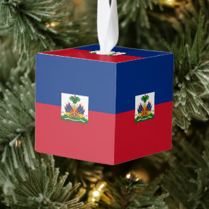 Haiti Flag Kubus Ornament