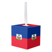 Haiti Flag Kubus Ornament (Achter hoekig)