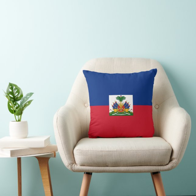 Haiti Flag Kussen (Stoel)