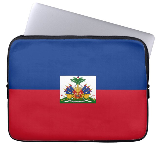 Haiti Flag Laptop Sleeve (Voorkant)