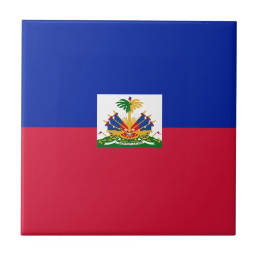 Haiti Flag  Tegeltje (Voorkant)