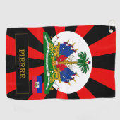 Haïti Golf & premium Haïtiaanse vlag / Patriots Golfhanddoek (Horizontaal)