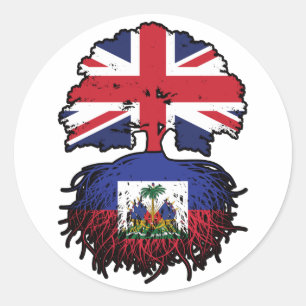 Haïti Haïti - Brits - Bergoldvlag Ronde Sticker