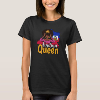 Haiti Haitian Love Flag Proud Woman Princess Crown T-shirt