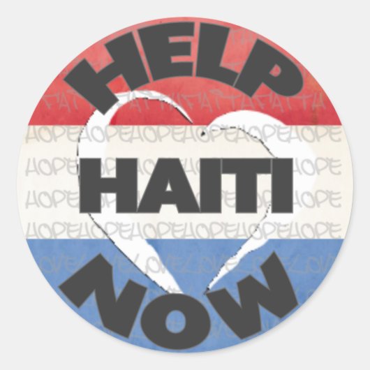 Haïti Hulp Valentijn Stickers (Voorkant)