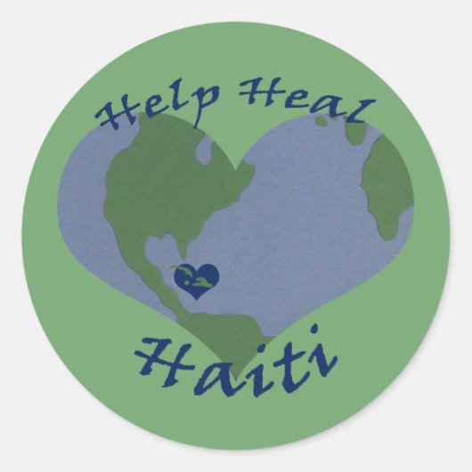 Haïti Hulp Valentijn Stickers (Voorkant)