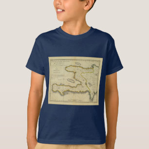Haïti-kaart 1814 van Mathew Carey T-shirt
