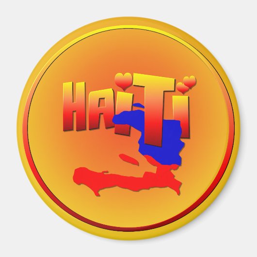 HAÏTI LOVE Magnet (Devant)