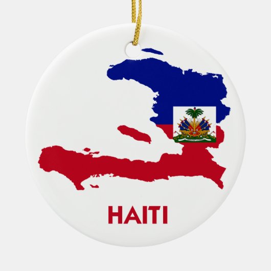 HAITI MAP KERAMISCH ORNAMENT (Voorkant)