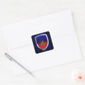Haïti Metallic Emblem Vierkante Sticker (Envelop)