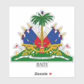 Haïti - nationaal wapenschild patriottisch sticker (Vel)