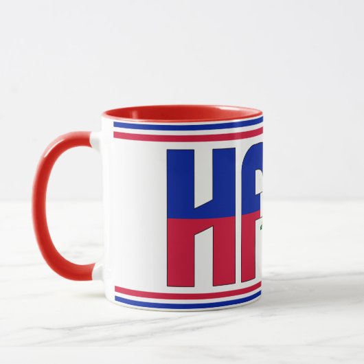 Haïti National Flag Patriotic Coffee Mok (Links)