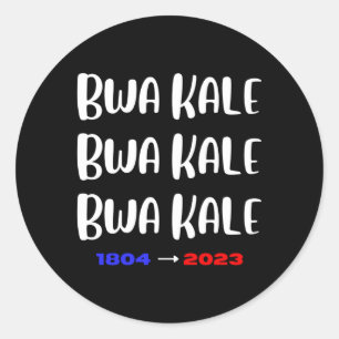Haïti Pride Bwa Kale 1804 Onafhankelijkheid Haïtia Ronde Sticker