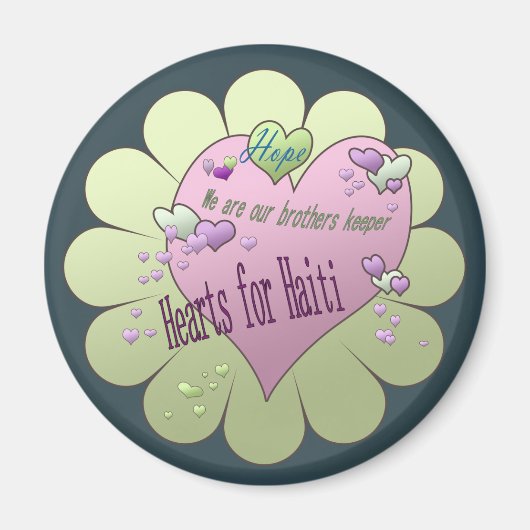 Haïti Relief Valentijn Koelkastmagneten Magneet (Voorkant)