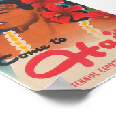 Haiti Retro Vintage Travel Poster (Coin)