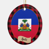 Haïti, Rode buffels, Haïtiaanse vlag Keramisch Ornament (Links)