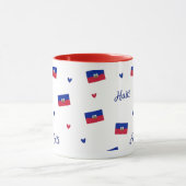 Haiti Roots Pattern Mug | Caribbean Flag (Centre)