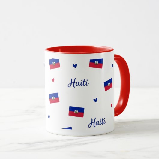 Haiti Roots Pattern Mug | Caribbean Flag (Devant droit)