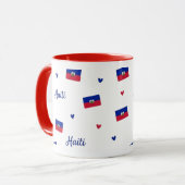 Haiti Roots Pattern Mug | Caribbean Flag (Devant gauche)